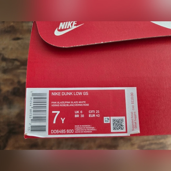 Nike Dunk Low GS 'Pink Glaze' 7Y/W8.5 DO6485-600 New w/Flaw w/ Box - Picture 4 of 11